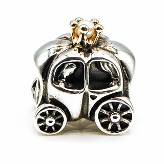PANDORA Royal Carriage Sterling Silver Charm With 14K Gold & White Pearl