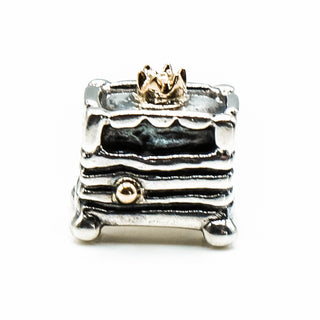 PANDORA The Princess And The Pea Sterling Silver Charm With 14K Gold