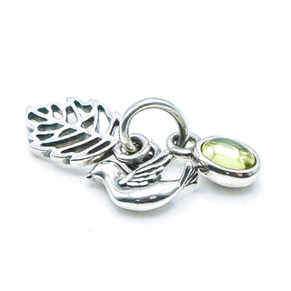PANDORA Forest Trinity Sterling Silver Pendant With Peridot