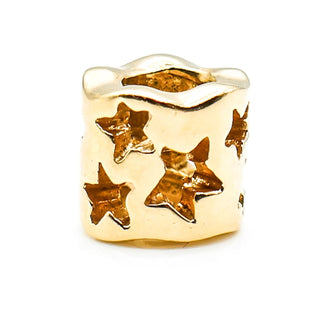 PANDORA RARE 14K Gold Seeing Stars Charm