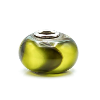 TROLLBEADS Green Armadillo Glass Bead Sterling Silver Charm