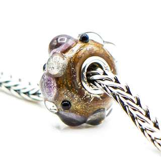 TROLLBEADS RARE Pebbles Glass Bead Sterling Silver Core Charm