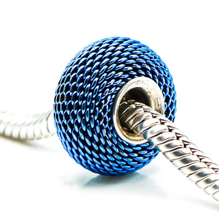 CHAMILIA Urban Links Blue Charm With Sterling Silver Core