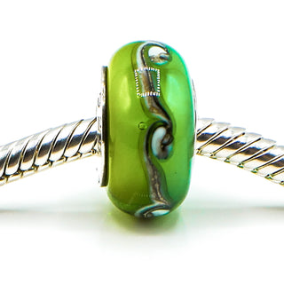 CHAMILIA Ireland Waves Murano Glass Charm With Sterling Silver Core