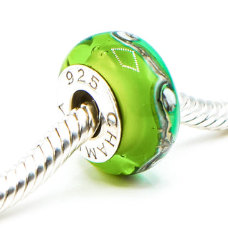 CHAMILIA Ireland Waves Murano Glass Charm With Sterling Silver Core