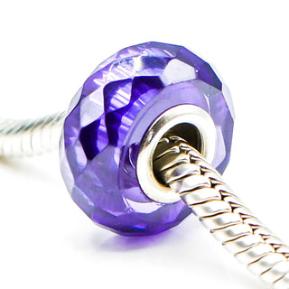 CHAMILIA Jeweled Collection Faceted Purple Cubic Zirconia Charm
