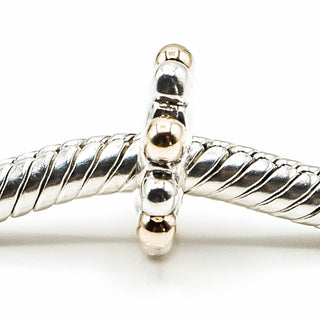 CHAMILIA Sterling Silver And 14K Gold Spacer Charm Bead