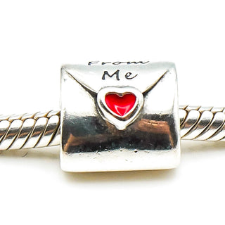 PANDORA Love Letter Sterling Silver Charm With Red Enamel