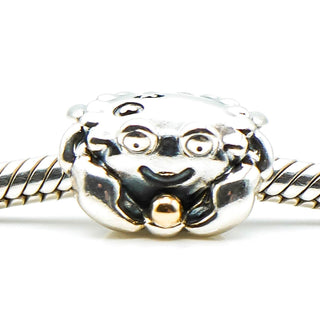 Pandora Happy Crab Sterling Silver Charm With 14K Gold