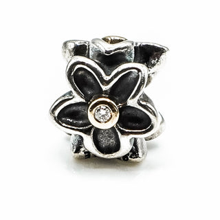 PANDORA He Loves Me Sterling Silver Charm With 14K Gold & Diamonds