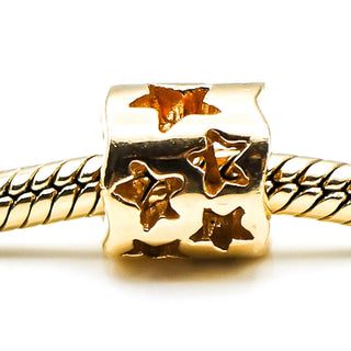 PANDORA RARE 14K Gold Seeing Stars Charm