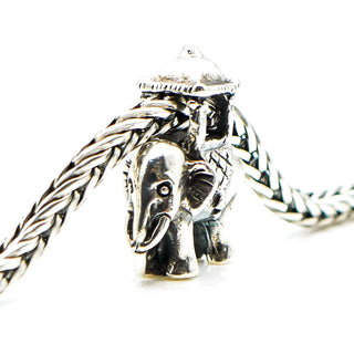 TROLLBEADS Indian Elephant Bead Sterling Silver Charm