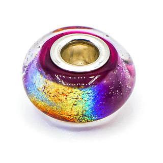 CHAMILIA Iridescent Collection Pink Spectrum Murano Glass Charm With Sterling Silver Core