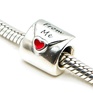 PANDORA Love Letter Sterling Silver Charm With Red Enamel