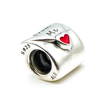 PANDORA Love Letter Sterling Silver Charm With Red Enamel