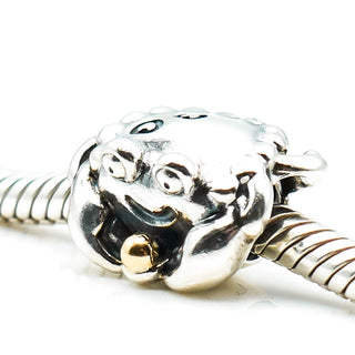 Pandora Happy Crab Sterling Silver Charm With 14K Gold