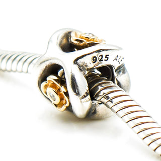 PANDORA Perfect Posey Sterling Silver Charm With 14K Gold And Diamonds