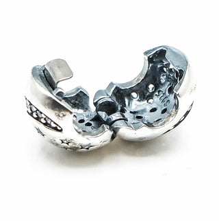 PANDORA Twinkling Night Sterling Silver Moon And Stars Clip Charm