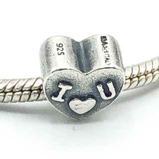 Kay Jewelers CHARMED MEMORIES Sterling Silver Heart Inscribed With I Heart You