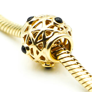 PANDORA Onyx Constellation 14K Gold Charm With Onyx