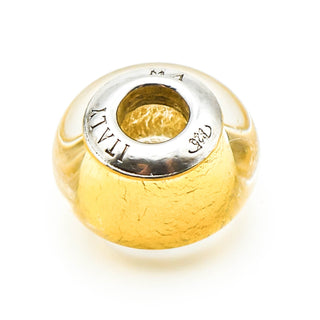 Kay Jewelers CHARMED MEMORIES Yellow Murano Glass Sterling Silver Charm