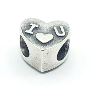 Kay Jewelers CHARMED MEMORIES Sterling Silver Heart Inscribed With I Heart You