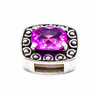 LORI BONN Lights Camera Fashion Sterling Silver Synthetic Sapphire Slide Charm