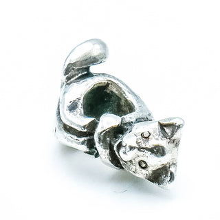 TROLLBEADS Big Cat Bead Sterling Silver Charm