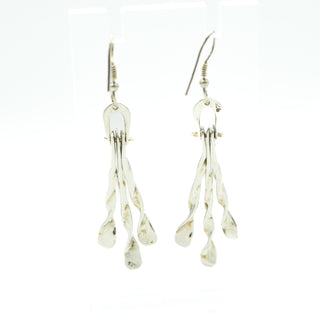 Sterling Silver Artist Dangle Earrings With a Twist