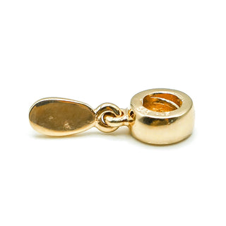 PANDORA 14K Gold Flip Flop Dangle Charm With Diamond