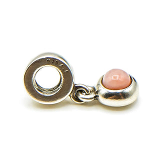 PANDORA Pink Opal Sterling Silver Dangle Charm