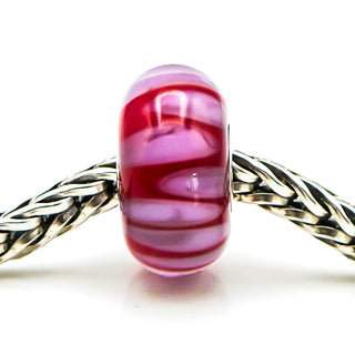 TROLLBEADS Lilac Shadow Glass Bead Sterling Silver Core Charm
