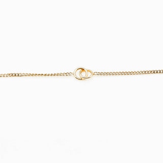 Vintage 14K Gold Bracelet With Infinity Rings Size 6.7 or 7.5 Inches
