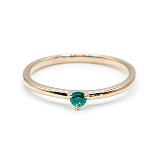 Pandora Rose ™ Size 8.5 (58) Green Solitaire Stackable Ring With Lake Green Crystal