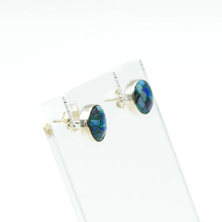 Opal Stud Earrings in Sterling Silver