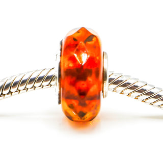 CHAMILIA Jeweled Collection Red Faceted Cubic Zirconia Charm With Sterling Silver Core