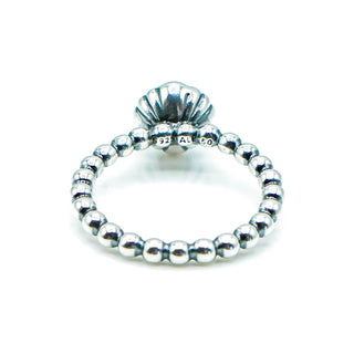 PANDORA May Birthday Bloom Stackable Sterling Silver Ring With Chrysoprase