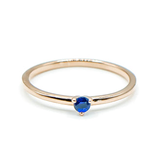 Pandora Rose ™ Size 8.5 (58) Stellar Blue Stackable Solitaire Ring With Blue Crystal