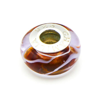 CHAMILIA Umbra Swirl Murano Glass Charm With Sterling Silver Core