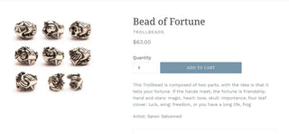 TROLLBEADS Bead of Fortune Sterling Silver Charm