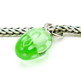 TROLLBEADS Festive Light Green Dot Tassel Bead Sterling Silver Charm