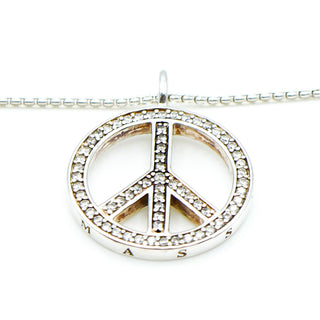 THOMAS SABO Peace Sign Sterling Silver Charm Pendant