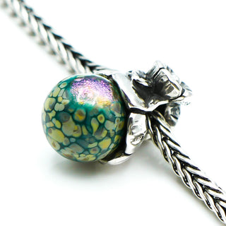 TROLLBEADS Forget-Me-Not With Bud Bead Sterling Silver Charm