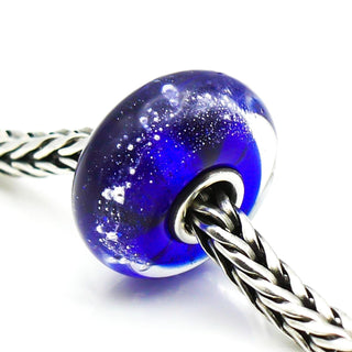 TROLLBEADS Milky Way Glass Bead Sterling Silver Core Charm