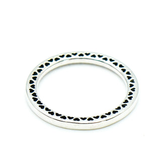 PANDORA Size 8.5 Classic Hearts of Pandora Sterling Silver Ring