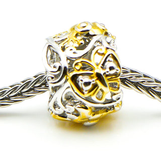 GEMS ON VOGUE Animal Critter Sterling Silver Slide On Charm With 18K Gold Plating