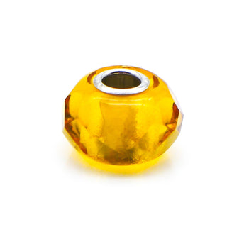 TROLLBEADS Yellow Prism Glass Bead With Sterling Silver Core
