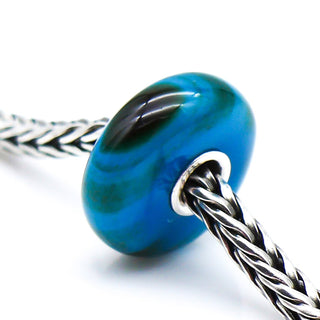 TROLLBEADS Turquoise Striped Agate Bead Sterling Silver Charm
