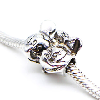 CHAMILIA Disney Mickie And Minnie Mouse Sterling Silver Dangle Charm