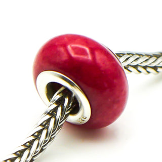 Gems En Vogue Red Quartz Bead With Sterling Silver Core